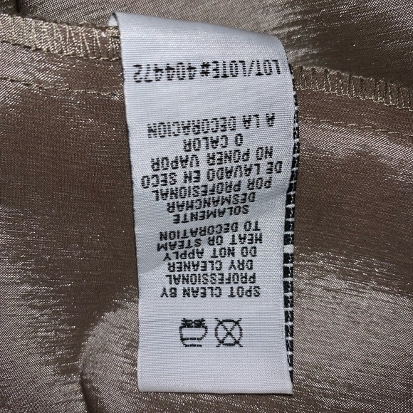 R & M Richards NWT size 14 plus size Mermaid Metallic Taupe Formal Gown wedding - Picture 12 of 15